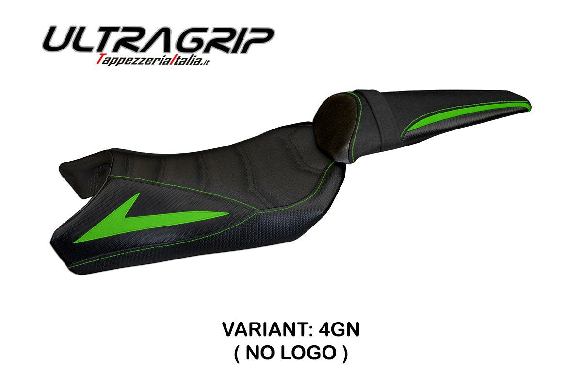 Yhteensopiva istuinpäällinen - Kawasaki Z 1000 2010 - 2013 - mod Berna Total Black Ultragrip
