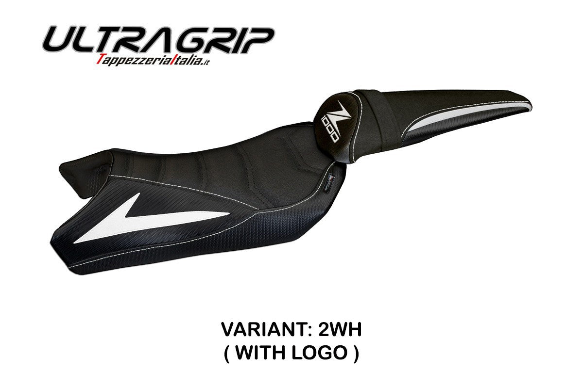 Yhteensopiva istuinpäällinen - Kawasaki Z 1000 2010 - 2013 - mod Berna Total Black Ultragrip