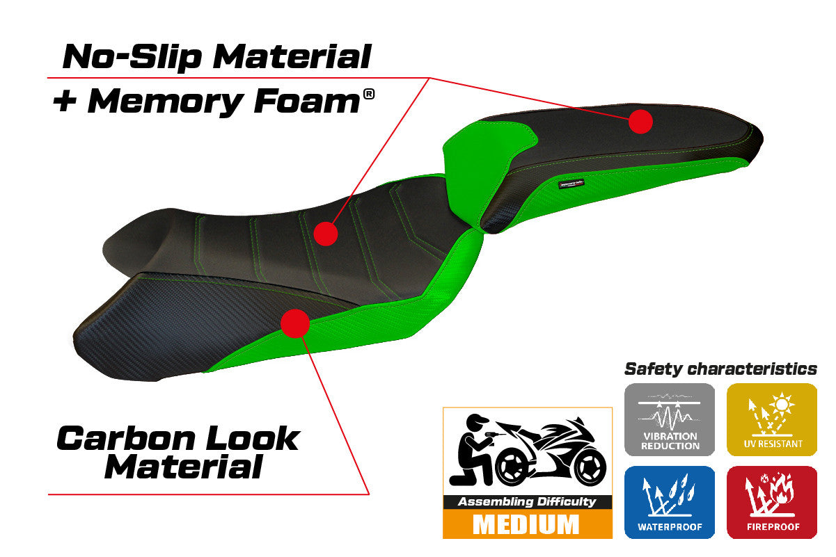 Yhteensopiva istuinpäällinen - Kawasaki Z 1000 SX 2011 - 2016 - mod Cosenza 1 Comfort System