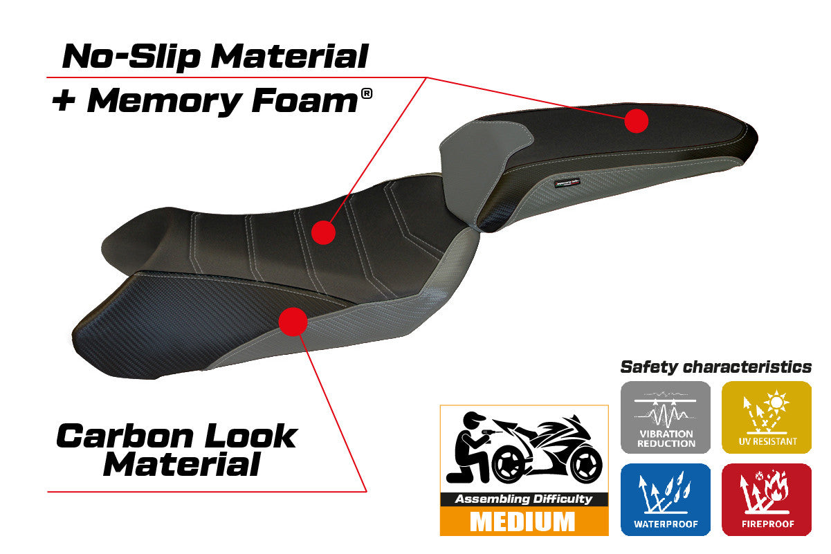 Yhteensopiva istuinpäällinen - Kawasaki Z 1000 SX 2011 - 2016 - mod Cosenza 1 Comfort System