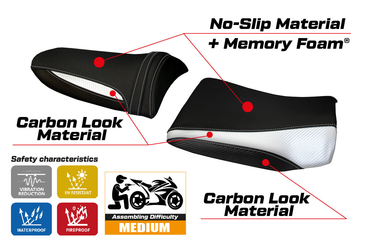 Yhteensopiva istuinpäällinen - Kawasaki Z 750 2003 - 2006 - mod Pozzuoli 1 Comfort System