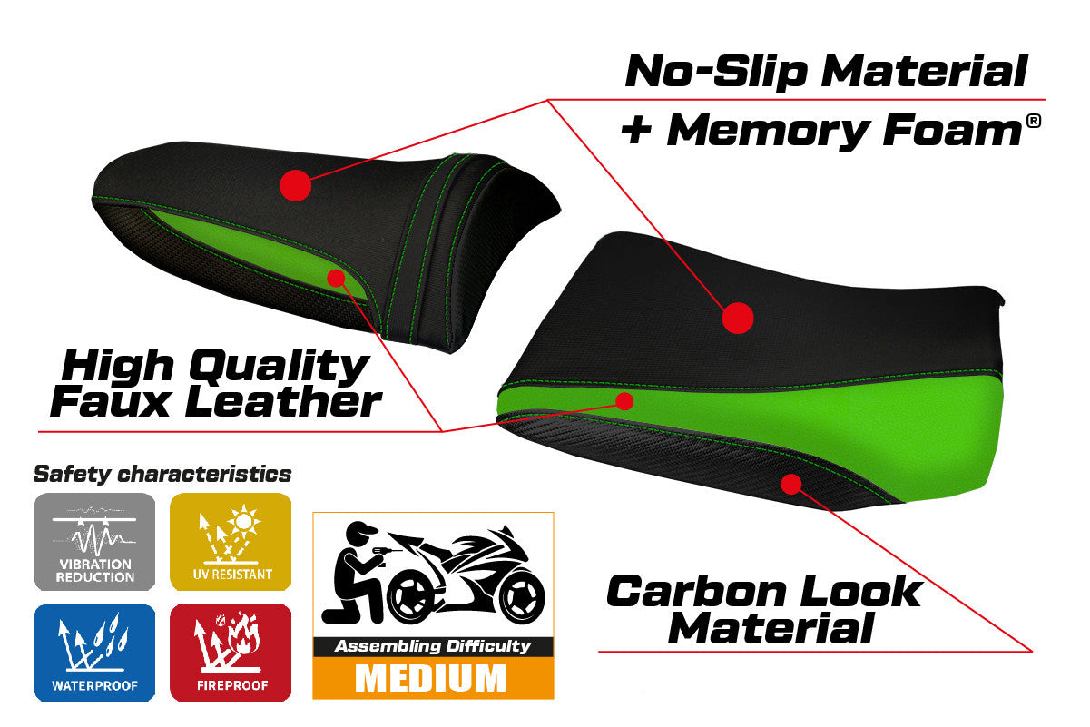 Yhteensopiva istuinpäällinen - Kawasaki Z 750 2003 - 2006 - mod Pozzuoli 1 Comfort System