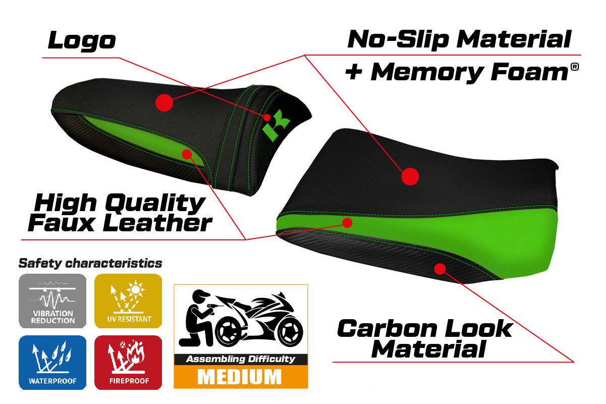 Yhteensopiva istuinpäällinen - Kawasaki Z 750 2003 - 2006 - mod Pozzuoli 1 Comfort System