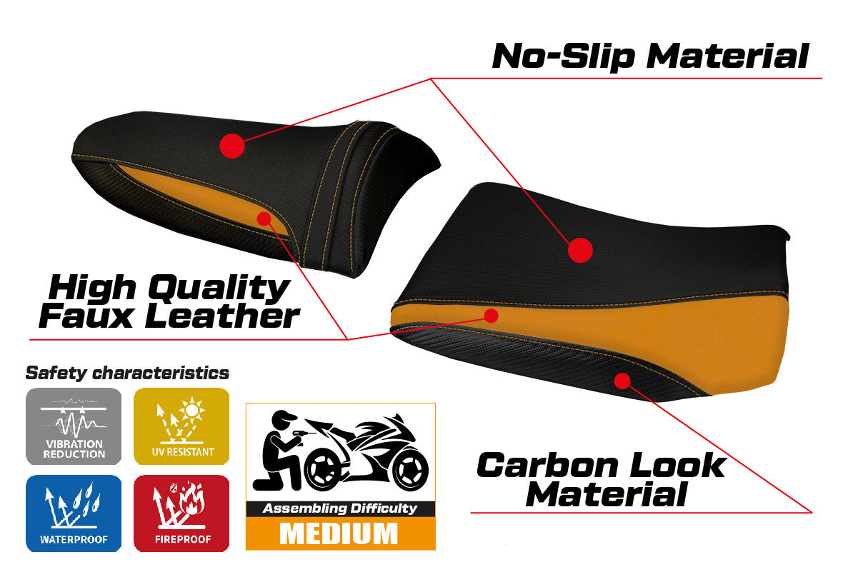 Yhteensopiva istuinpäällinen - Kawasaki Z 750 2003 - 2006 - Pozzuoli 1 -malli