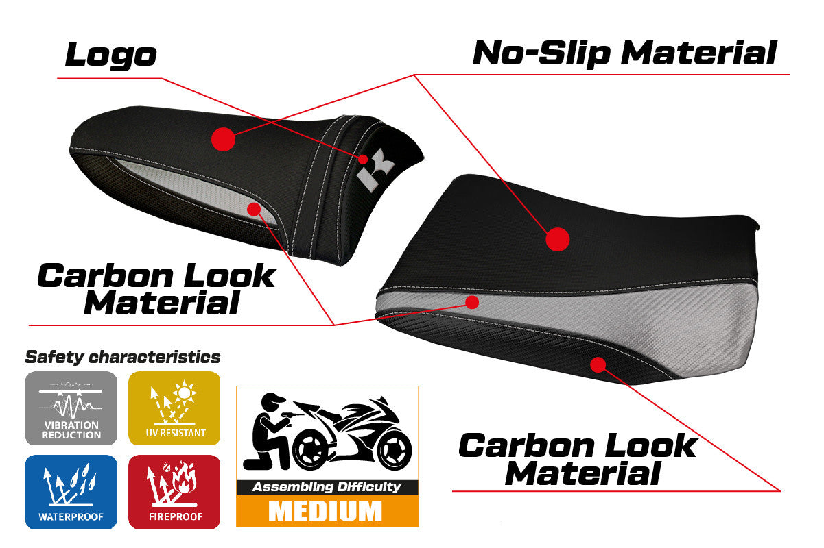 Yhteensopiva istuinpäällinen - Kawasaki Z 750 2003 - 2006 - Pozzuoli 1 -malli