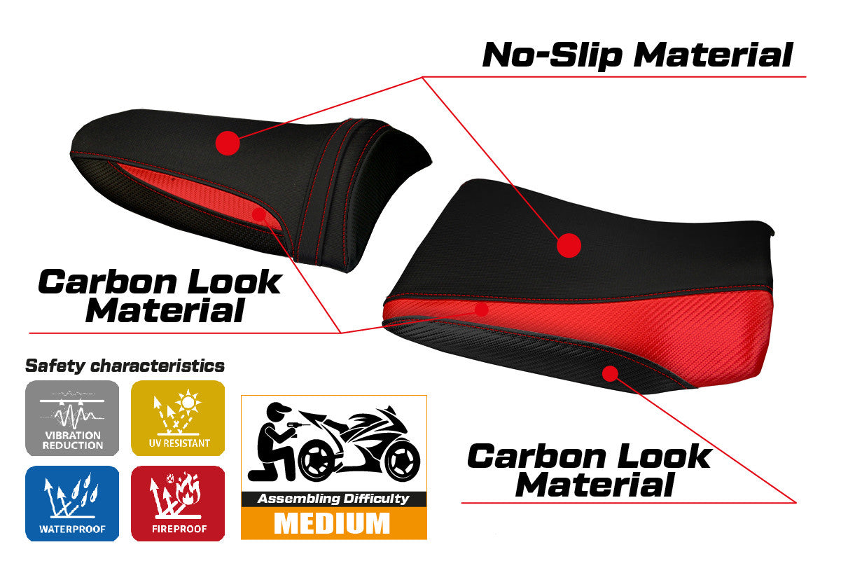 Yhteensopiva istuinpäällinen - Kawasaki Z 750 2003 - 2006 - Pozzuoli 1 -malli