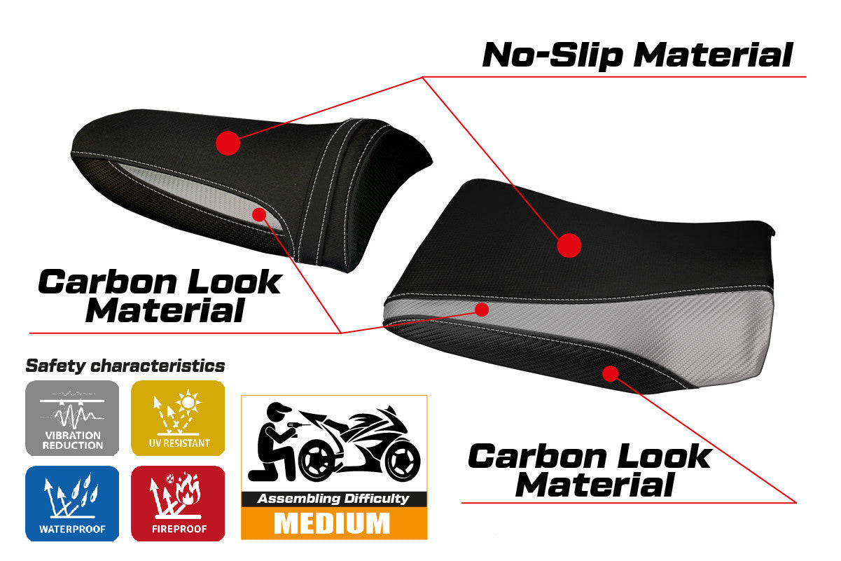 Yhteensopiva istuinpäällinen - Kawasaki Z 750 2003 - 2006 - Pozzuoli 1 -malli