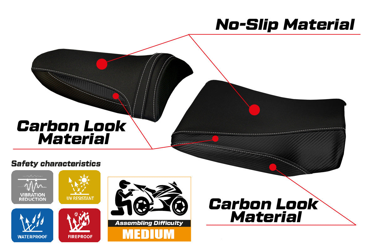 Yhteensopiva istuinpäällinen - Kawasaki Z 750 2003 - 2006 - Pozzuoli 1 -malli