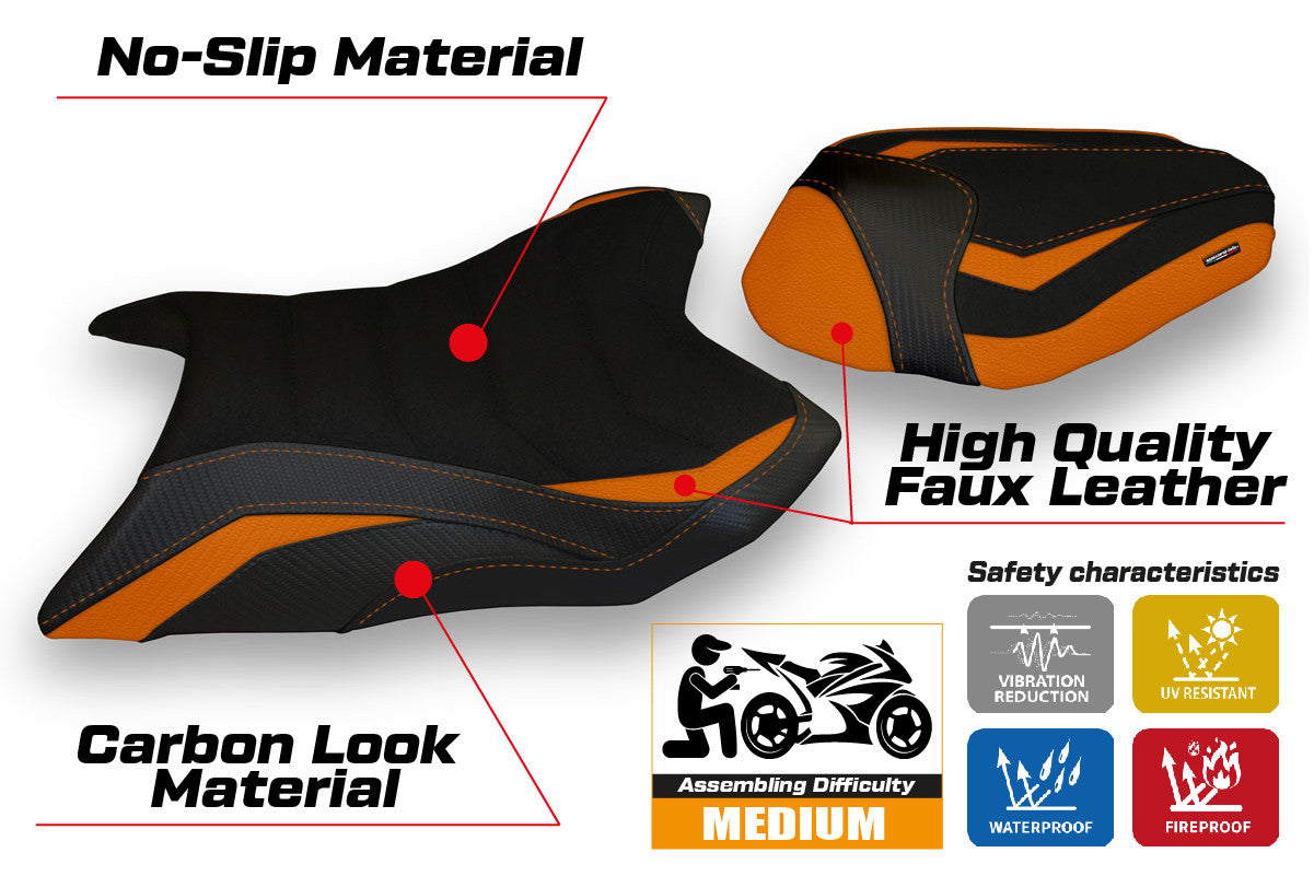 Yhteensopiva istuinpäällinen - Kawasaki Z 800 2013 - 2016 - mod Corizza 1 Ultragrip