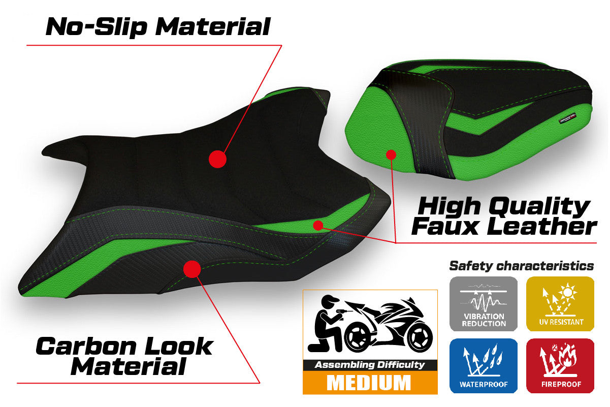 Yhteensopiva istuinpäällinen - Kawasaki Z 800 2013 - 2016 - mod Corizza 1 Ultragrip