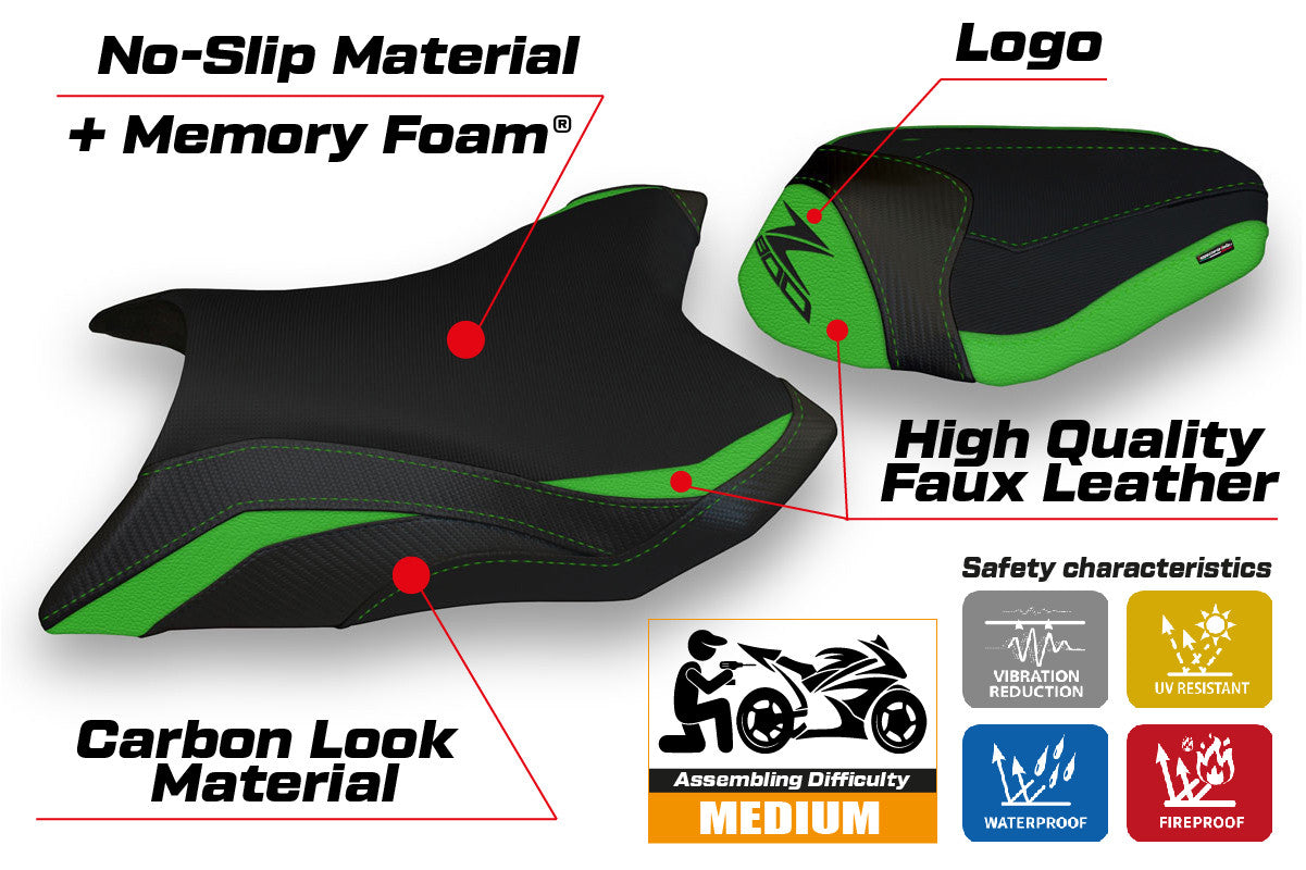 Yhteensopiva istuinpäällinen - Kawasaki Z 800 2013 - 2016 - mod Kemi Comfort System