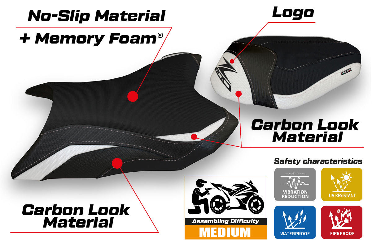 Yhteensopiva istuinpäällinen - Kawasaki Z 800 2013 - 2016 - mod Kemi Comfort System