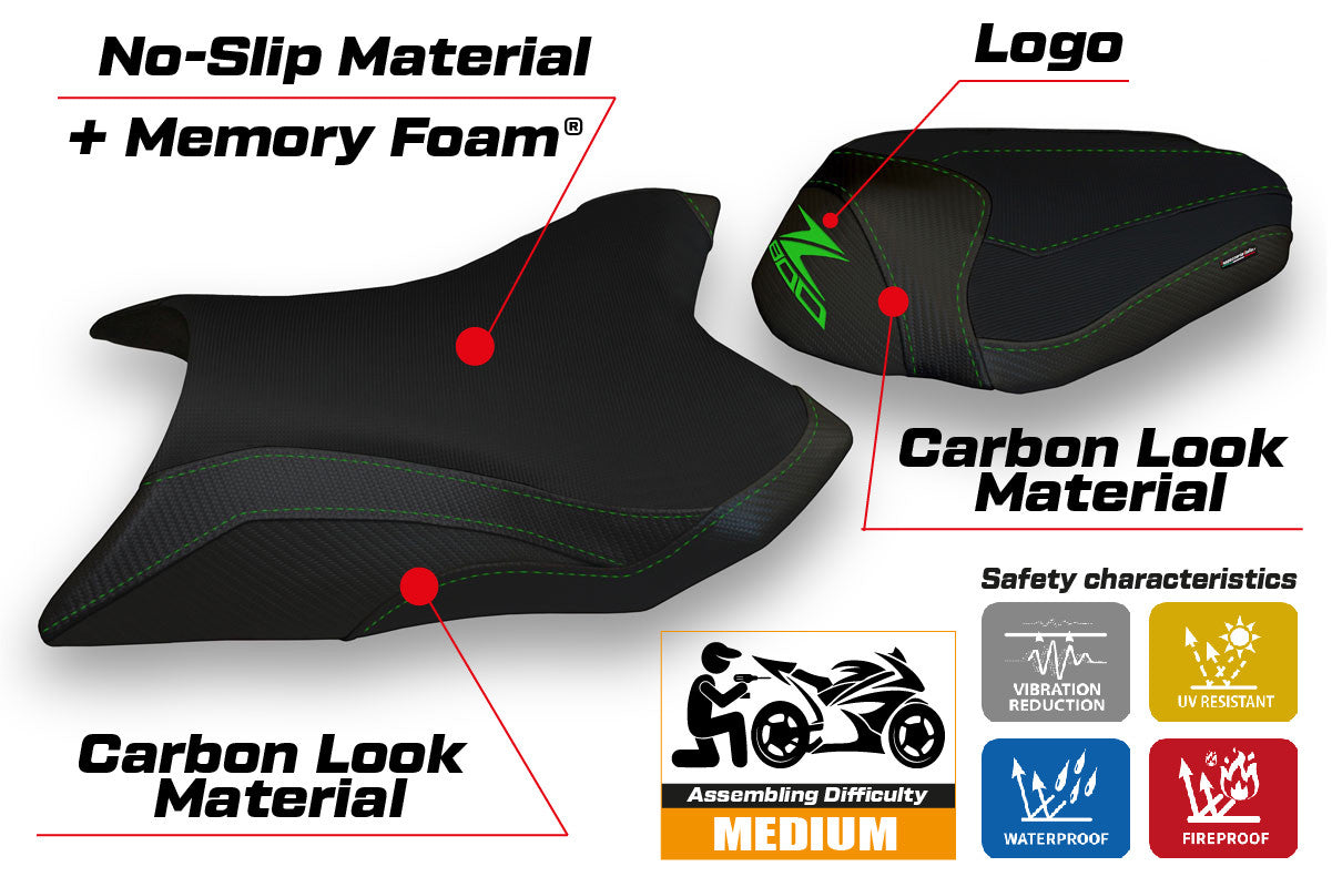 Yhteensopiva istuinpäällinen - Kawasaki Z 800 2013 - 2016 - mod Kemi Comfort System