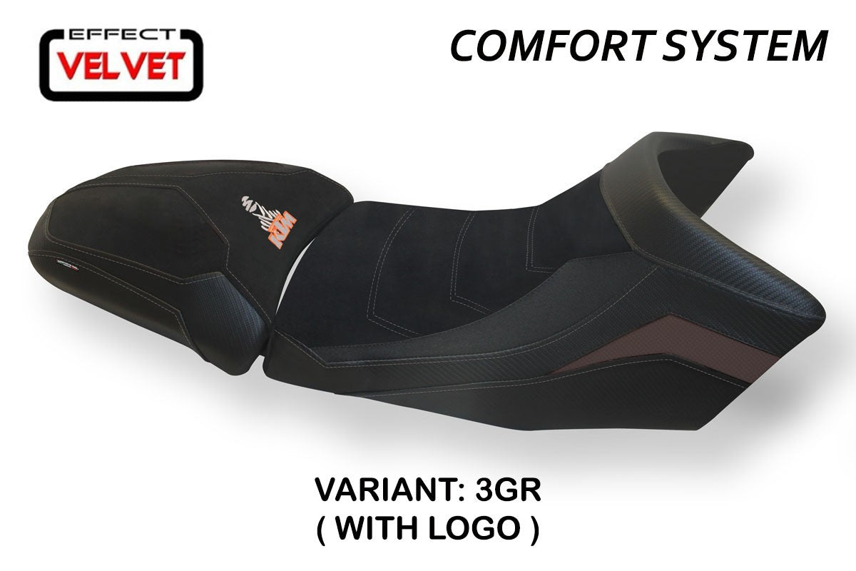 Yhteensopiva istuinpäällinen - KTM 1290 Super Adventure S-T 2015-2020 - mod Gaeta Velvet Comfort System