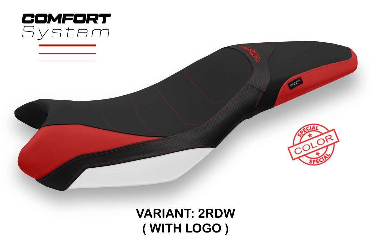 Yhteensopiva istuinpäällinen - Triumph Street Triple 2013-2016 - mod Mariposa Special Color Comfort System
