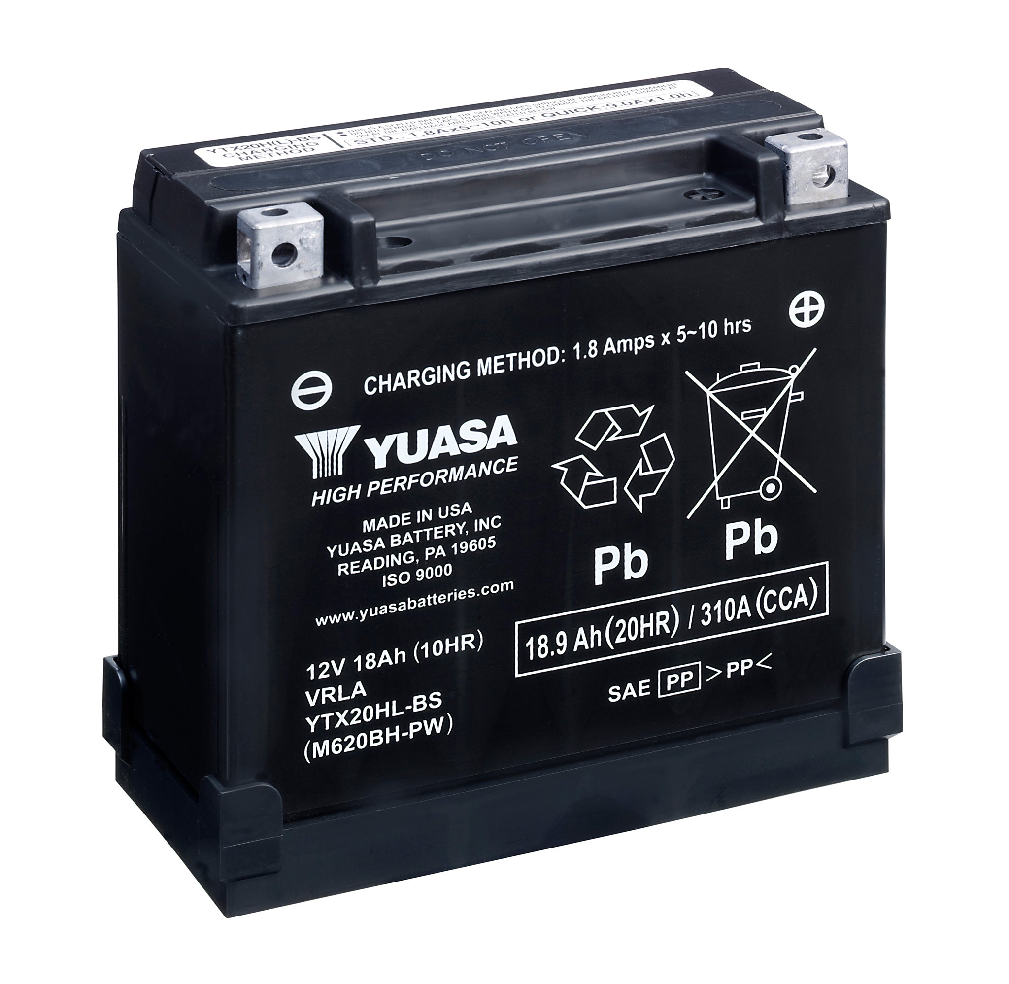 Yuasa akku, YTX20HL-BS-PW (cp) with acid pack tt